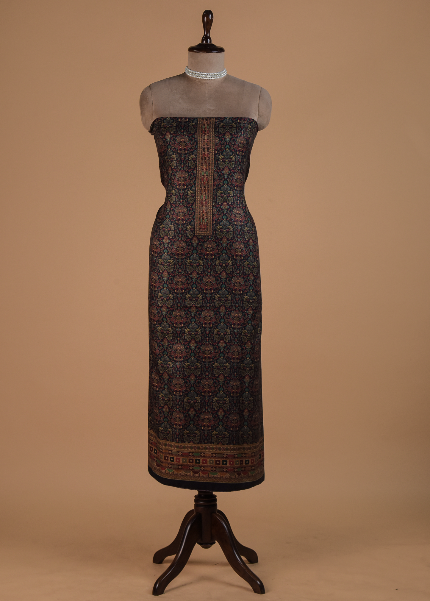 Blue Pashmina Dress Material