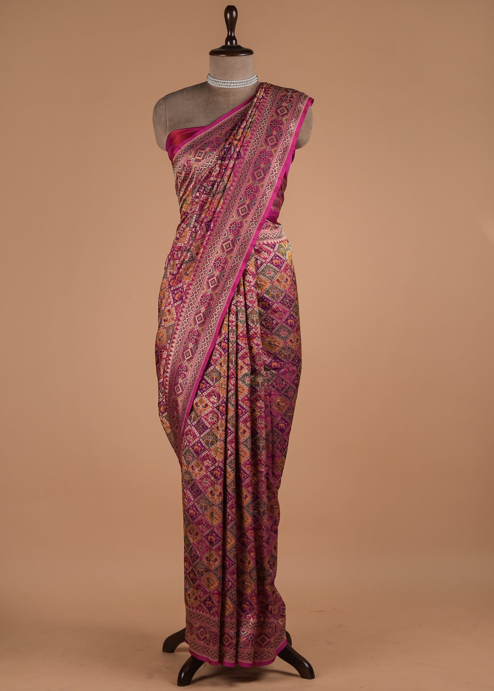 Pink Silk Banarasi Saree