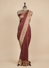 Red Art Georgette Banarasi Saree