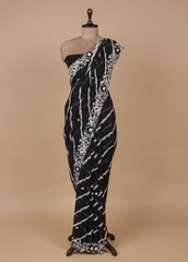 Black Georgette Bandhani Saree