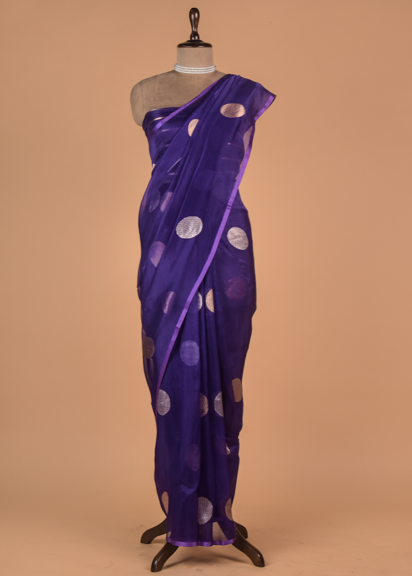Purple Organza Banarasi Saree