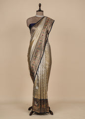 Silver Tissue Silk Kanjeevaram Saree