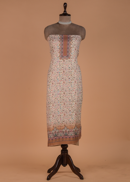 Multicoloured Pashmina Dress Material