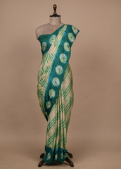 Green Tussar Printed Saree