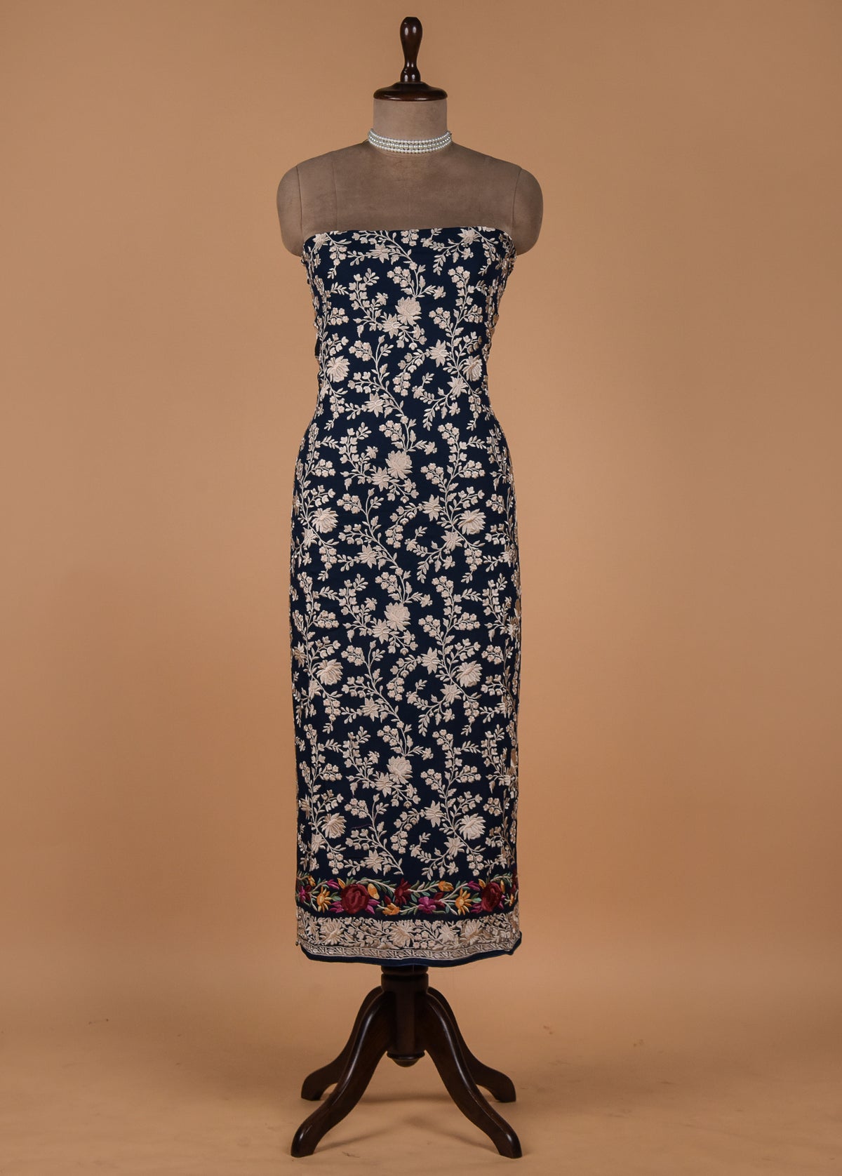 Blue Georgette Dress Material