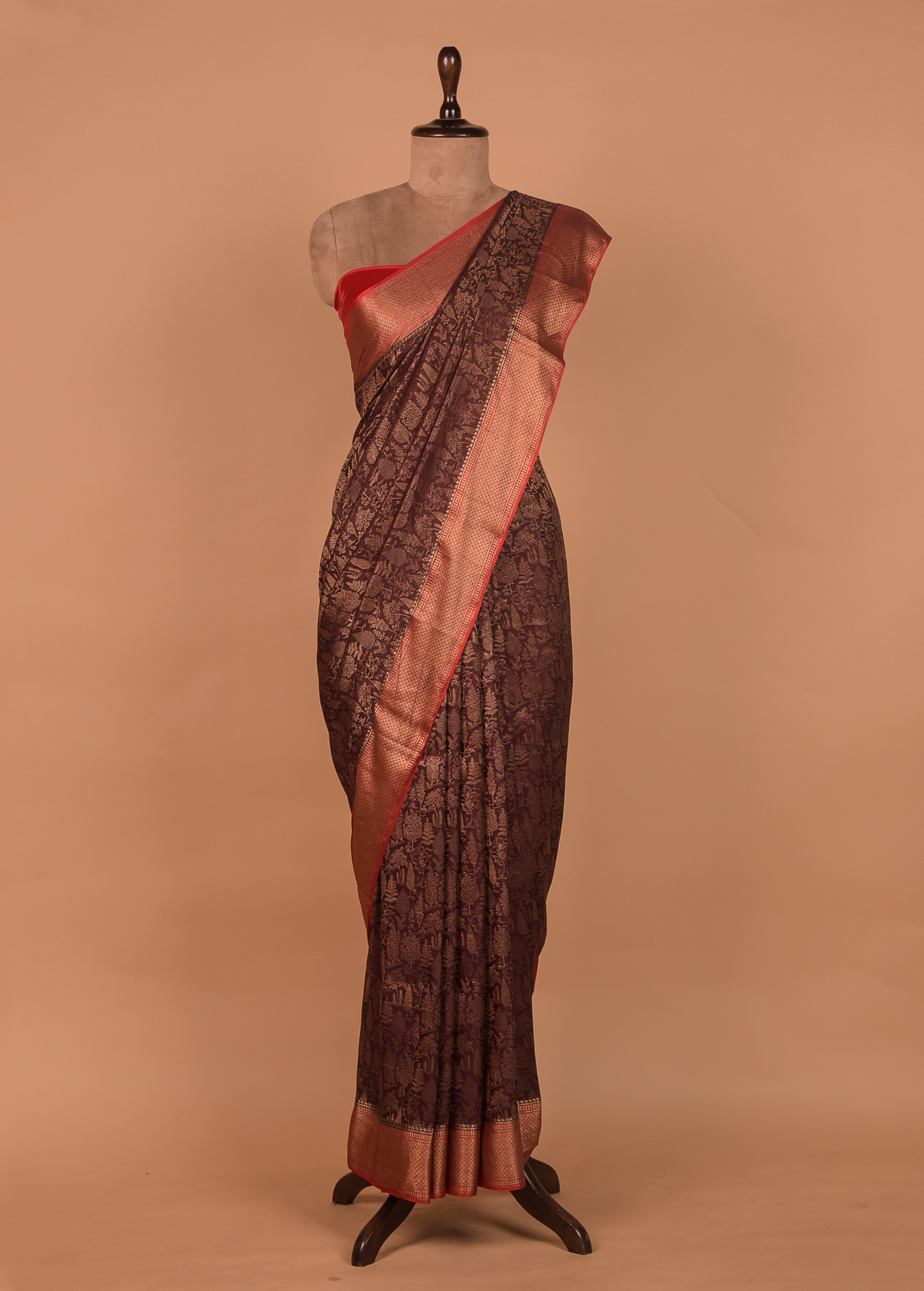 Black Crepe Banarasi Saree