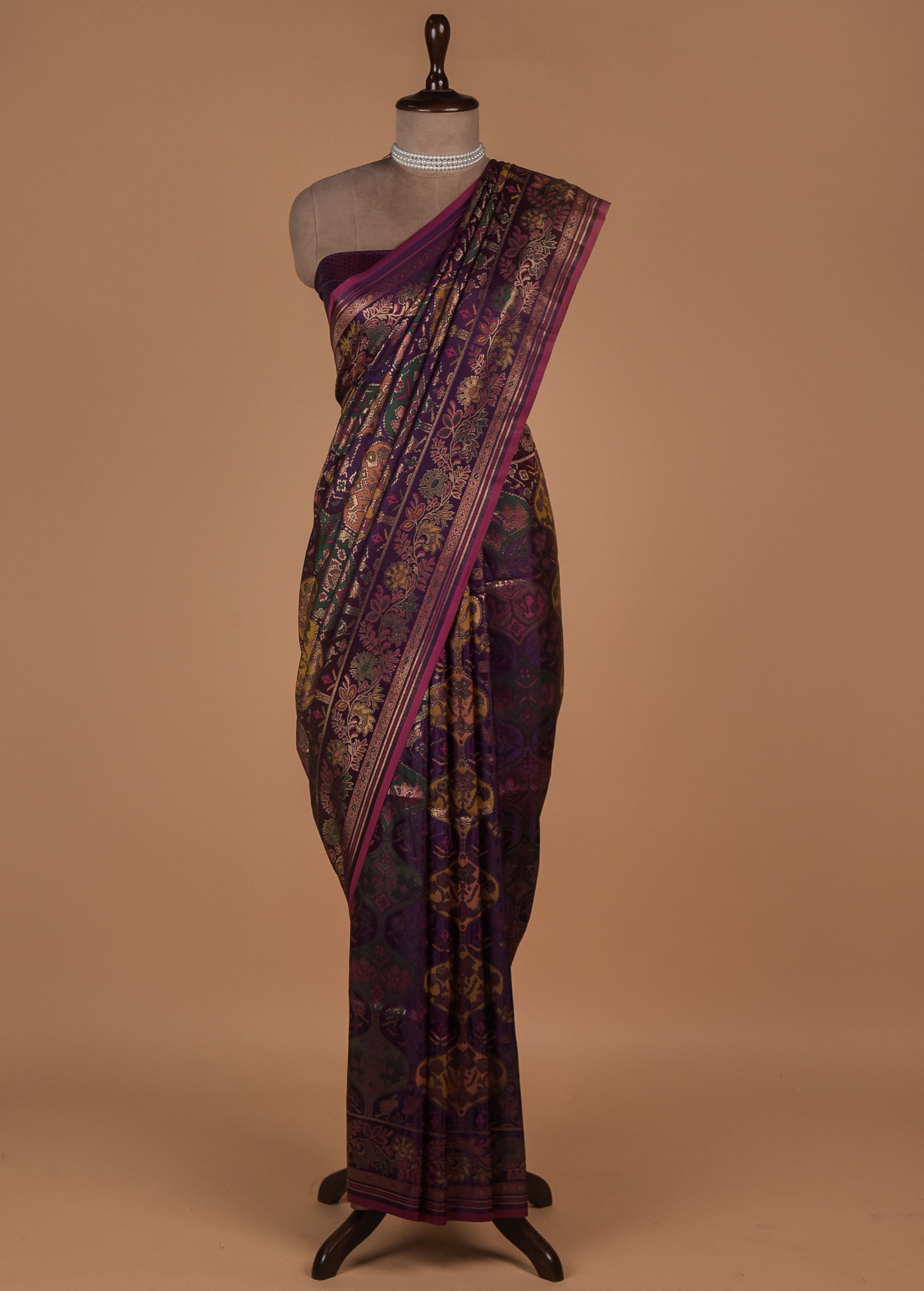 Purple Silk Patola Saree