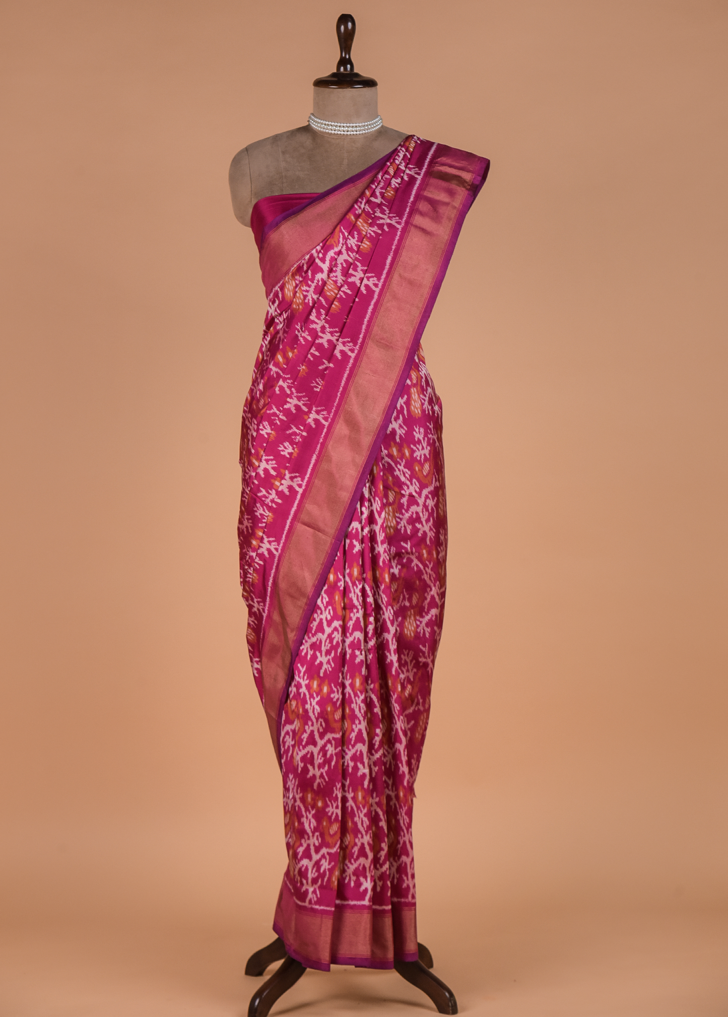 Pink Silk Patola Saree
