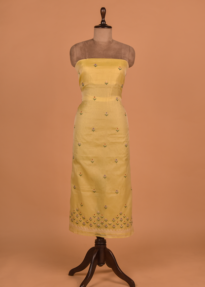 Yellow Kota Cotton Dress Material