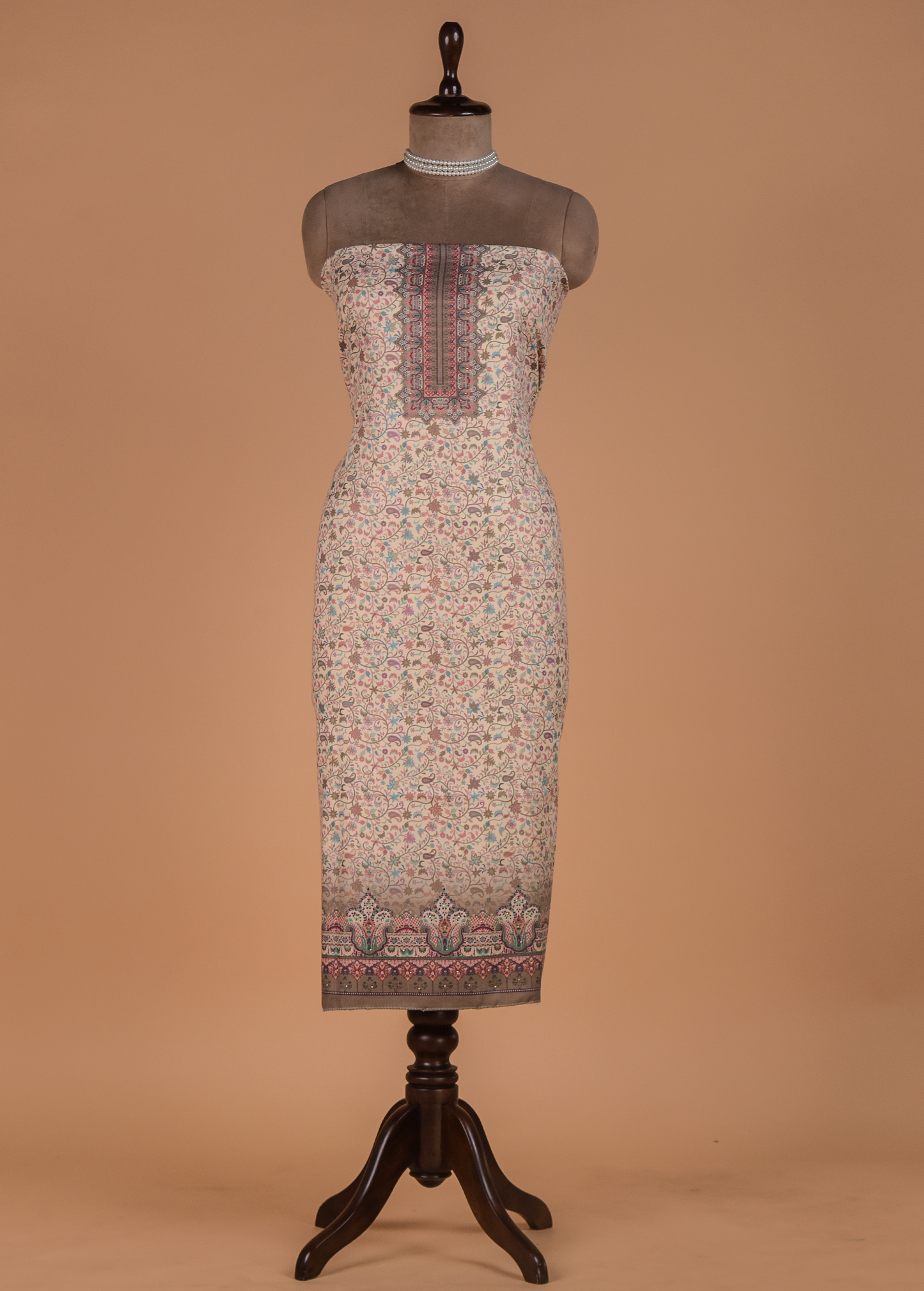 Multicoloured Pashmina Dress Material