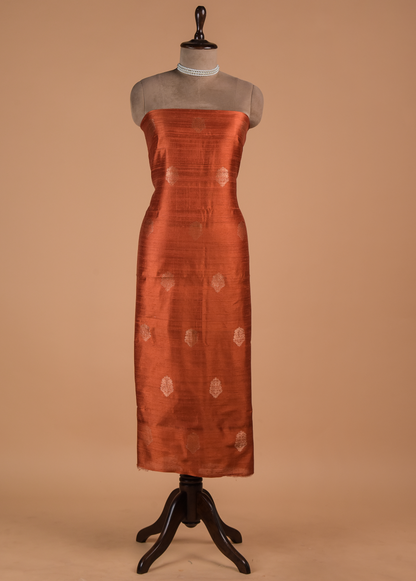 Rust Silk Dress Material