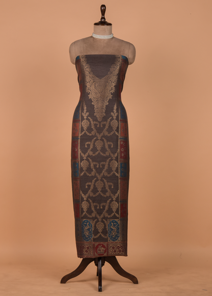 Grey Pashmina Dress Material