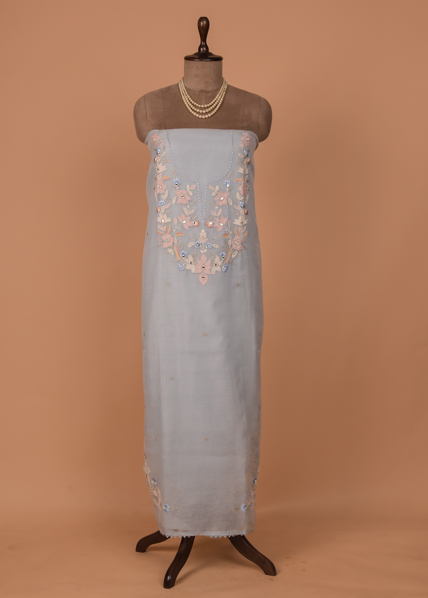 Blue Kota Cotton Dress Material