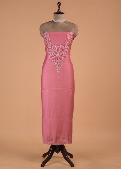 Pink Cotton Dress Material
