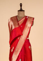 Red Soft Silk Banarasi Saree