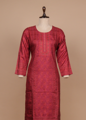 Red Tussar Straight Set