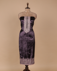 Purple Velvet Dress Material