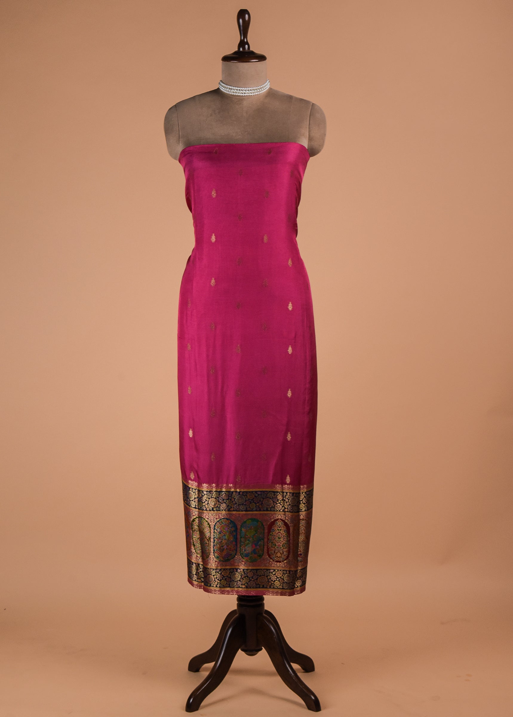 Pink Dola Silk Dress Material