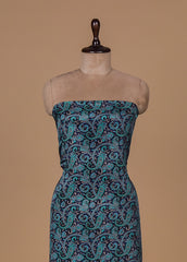 Blue Crepe Dress Material