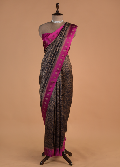 Black Art Silk Banarasi Saree