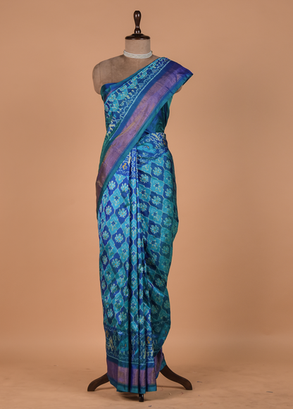BLUE SILK PATOLA SAREE
