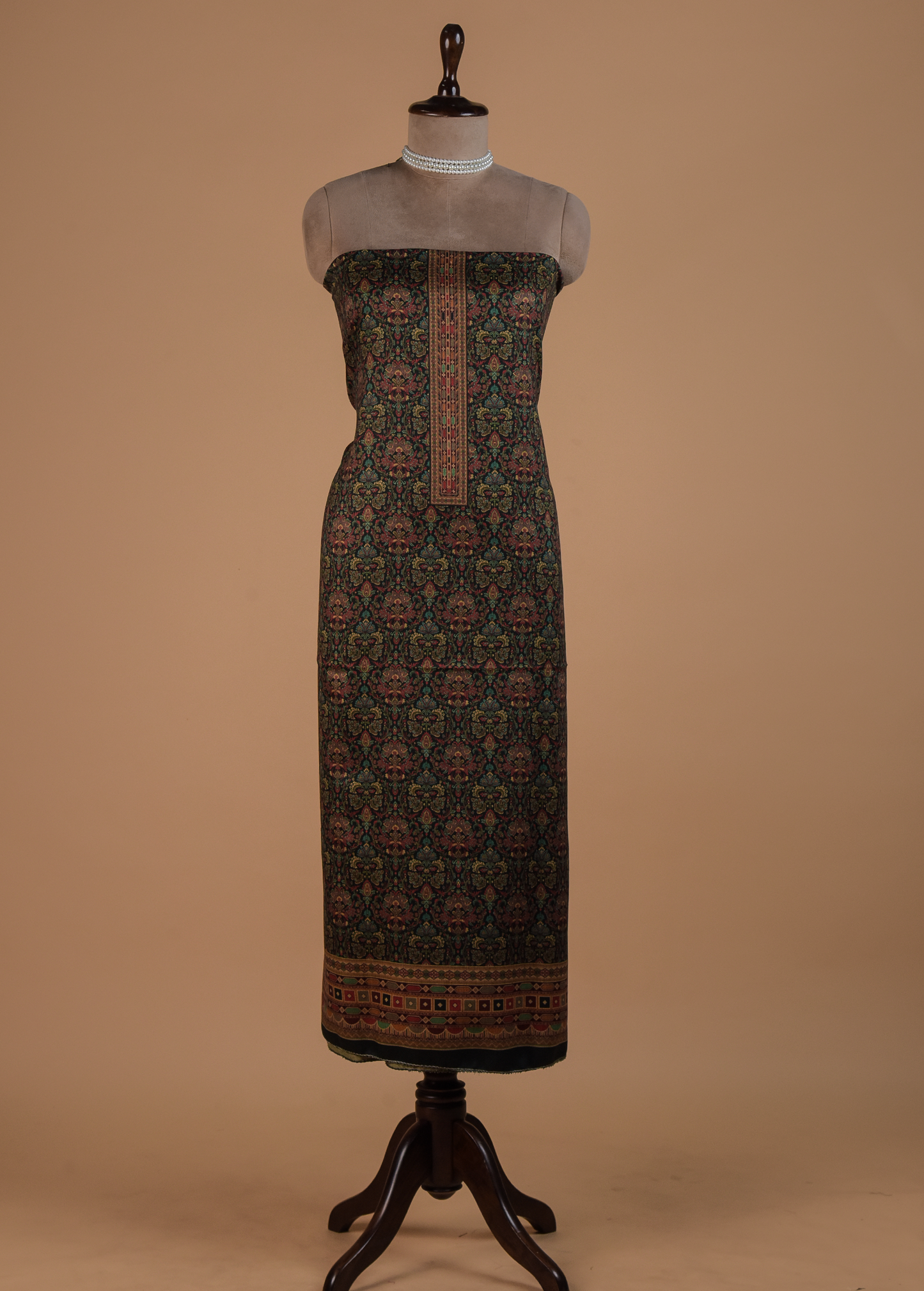 Green Pashmina Dress Material