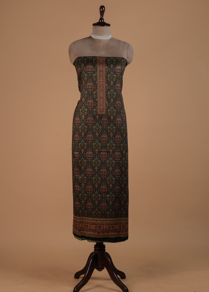 Green Pashmina Dress Material