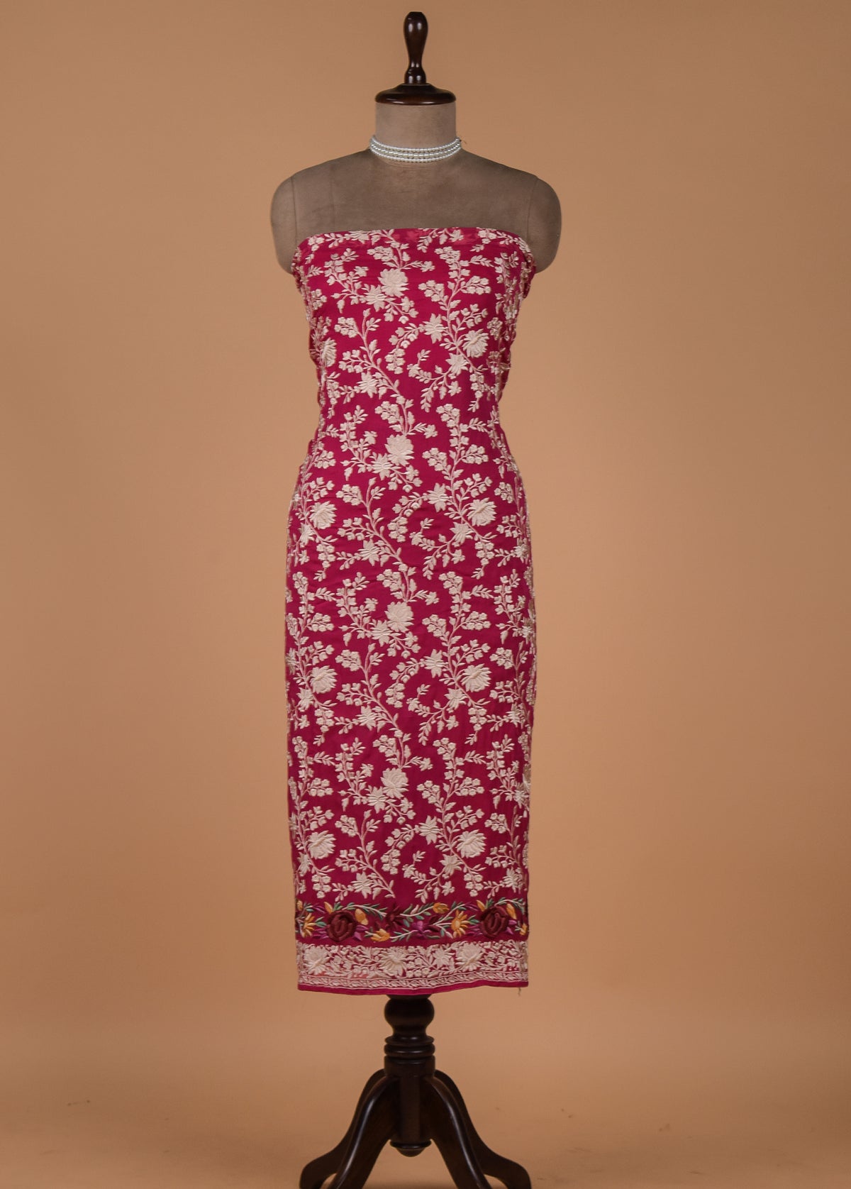 Red Georgette Dress Material