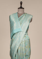 Blue Tissue Silk Banarasi Saree