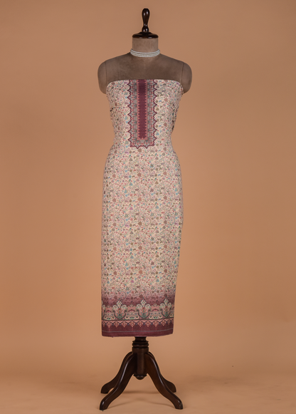 Multicoloured Pashmina Dress Material