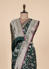 Green Art Silk Banarasi Saree