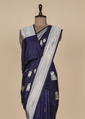 Blue Silk Banarasi Saree