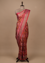 Pink Silk Patola Saree