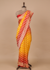 Multicoloured Georgette Bandhani Saree