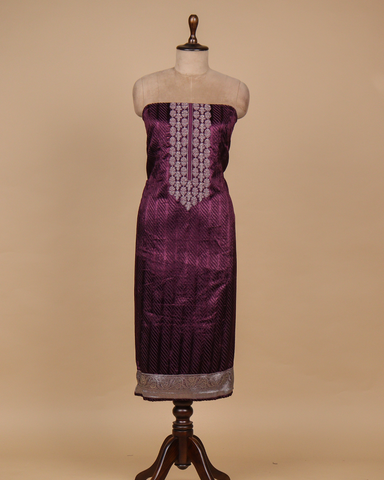 Purple Velvet Dress Material