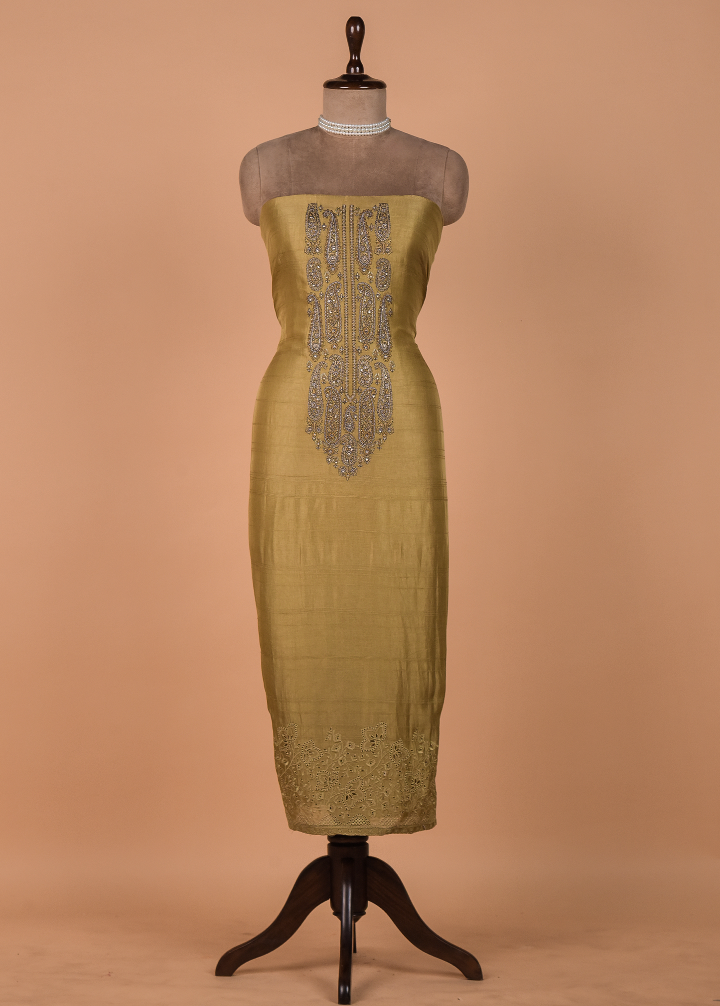 Yellow Pashmina Dress Material