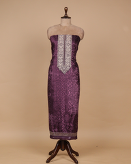 Purple Velvet Dress Material