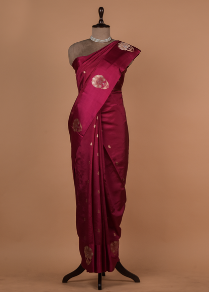 Pink Silk Banarasi Saree