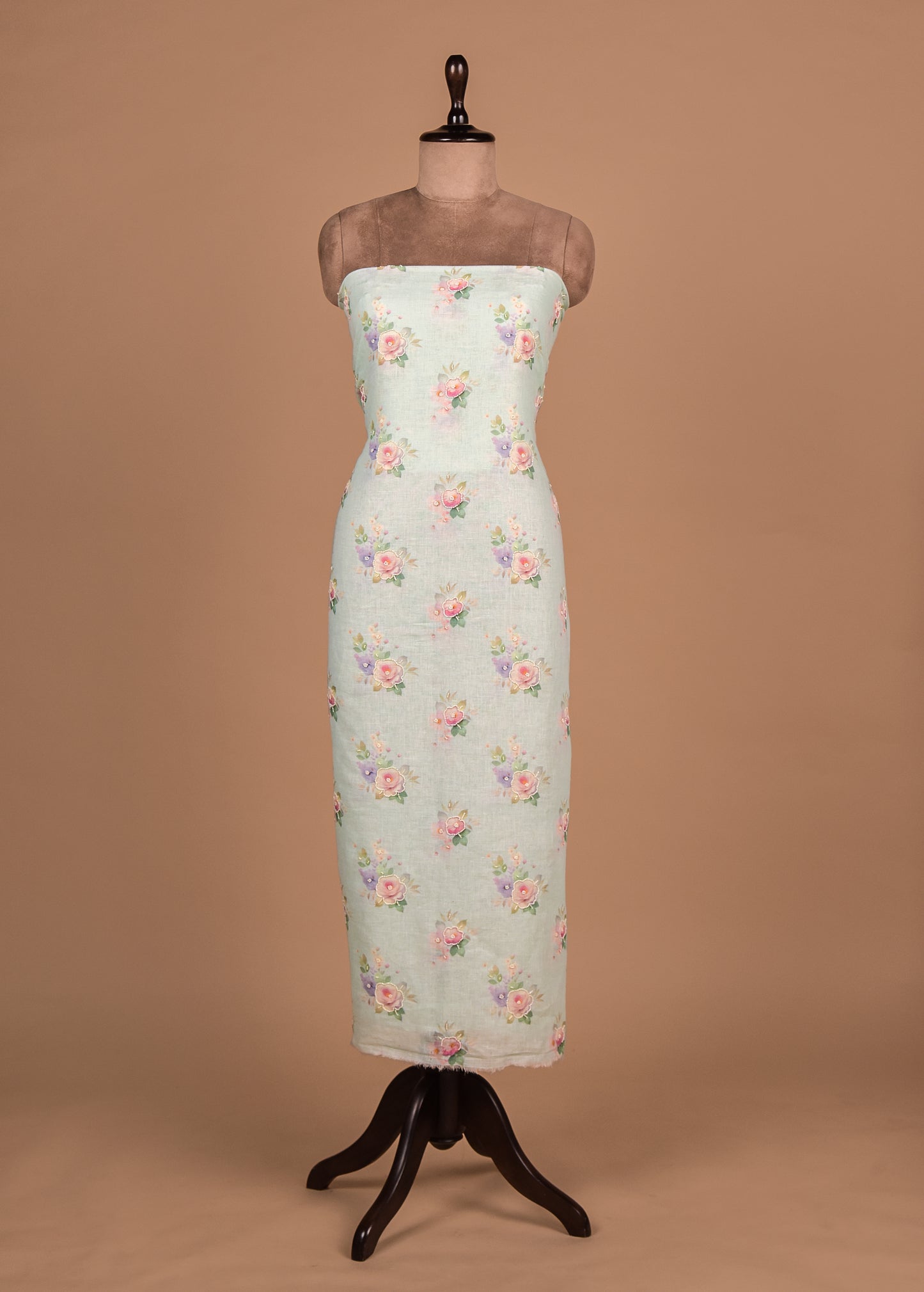 Blue Linen Dress Material