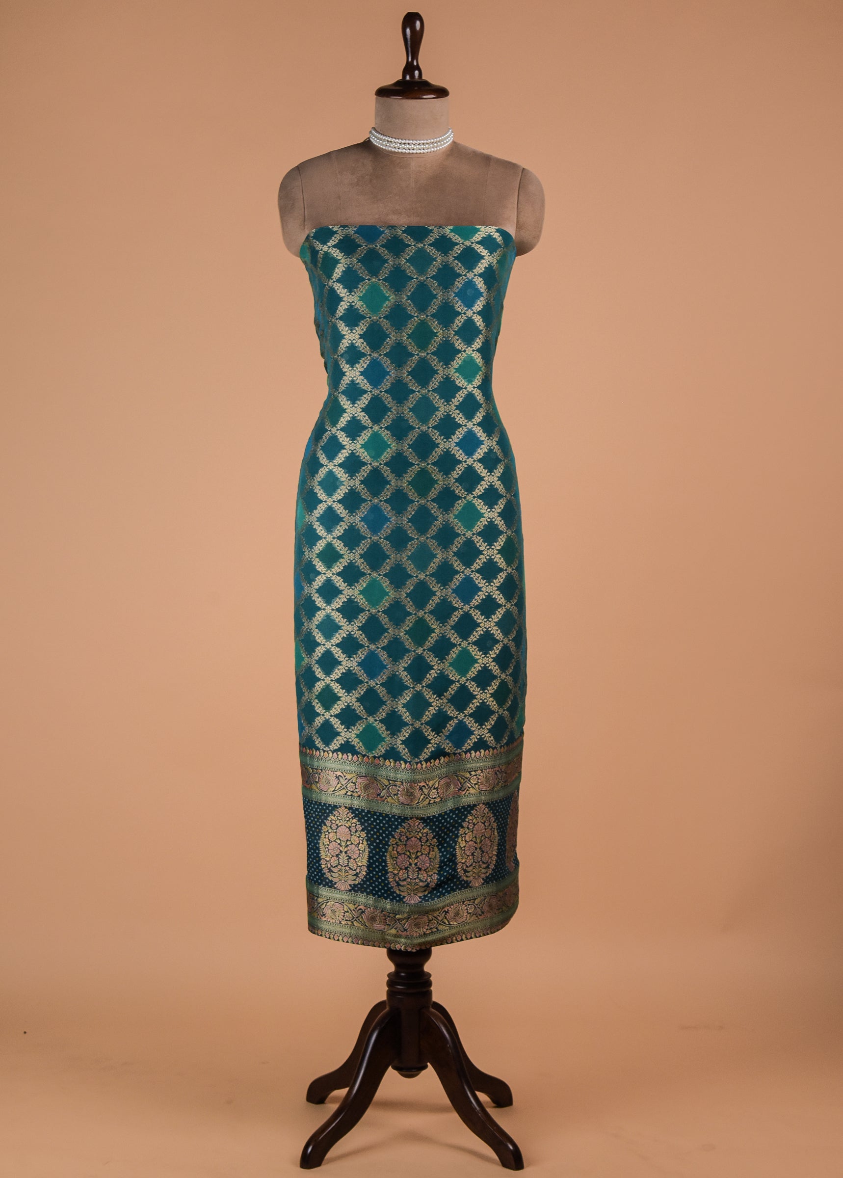 Blue Georgette Dress Material