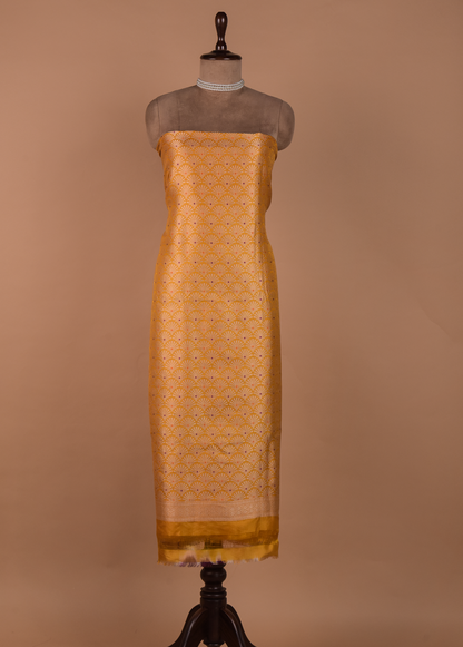 Yellow Silk Dress Material