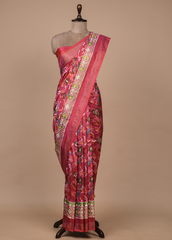 Pink Silk Patola Saree