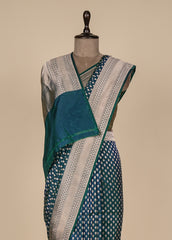 Blue Silk Banarasi Saree