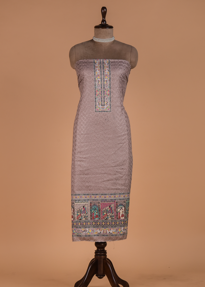 Grey Pashmina Dress Material