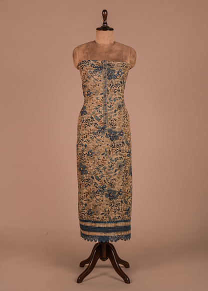 Blue Cotton Dress Material
