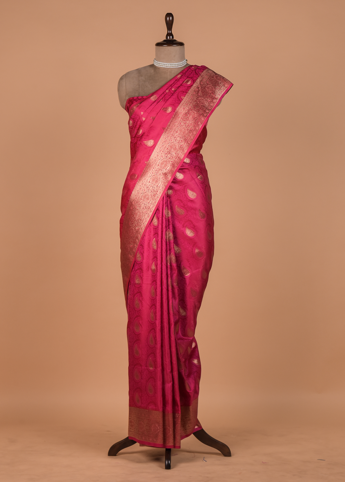 Pink Satin Silk Kanjeevaram Saree