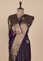 Purple Silk Kanjeevaram Saree