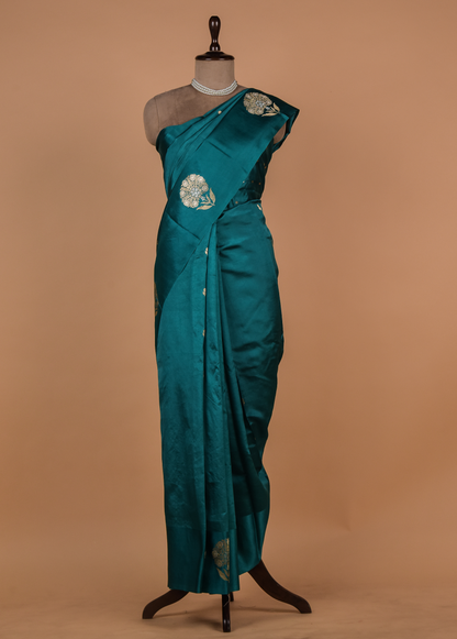 Blue Silk Banarasi Saree