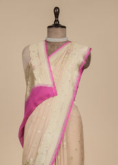 Pink Georgette Banarasi Saree