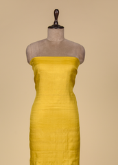 Yellow Tussar Dress Material